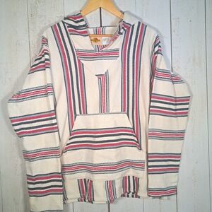 Earth Ragz Grunge Baha Hoodie Striped Poncho Indie Sleaze Men S Striped Pockets